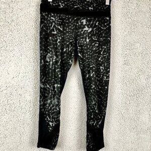 Lululemon Run Inspire Crop II Mesh Lines Web design Leggings Size 4